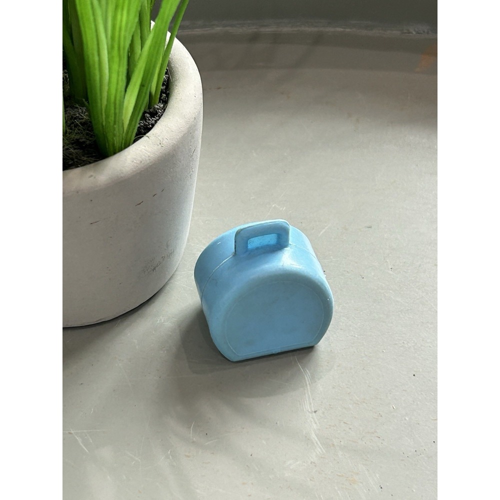 Vintage Fisher Price Little People Airport‎ Blue Luggage Bag Suitcase